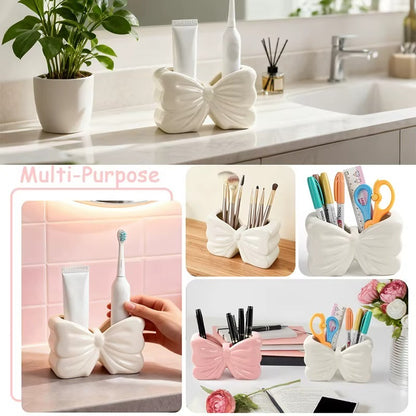 Cute Bow Brush Holder 🎀
