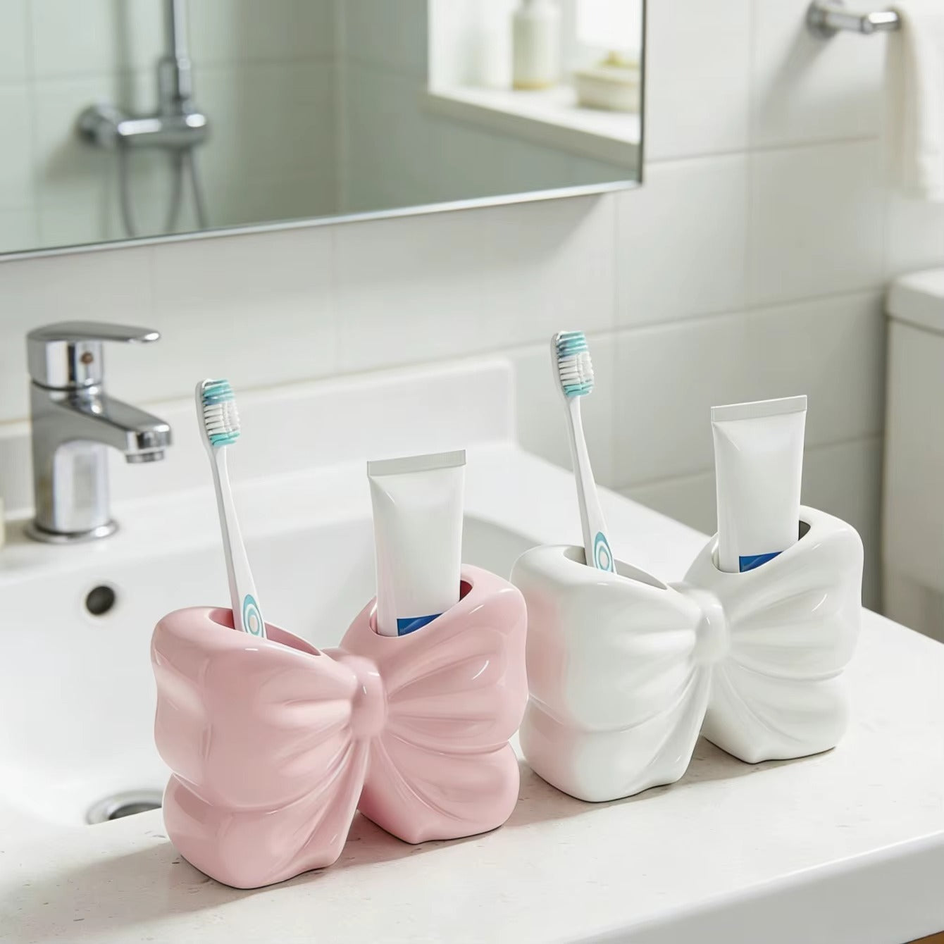 Cute Bow Brush Holder 🎀