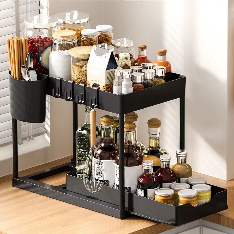 SlideEase 2-Tier Multipurpose Kitchen Organizer Rack