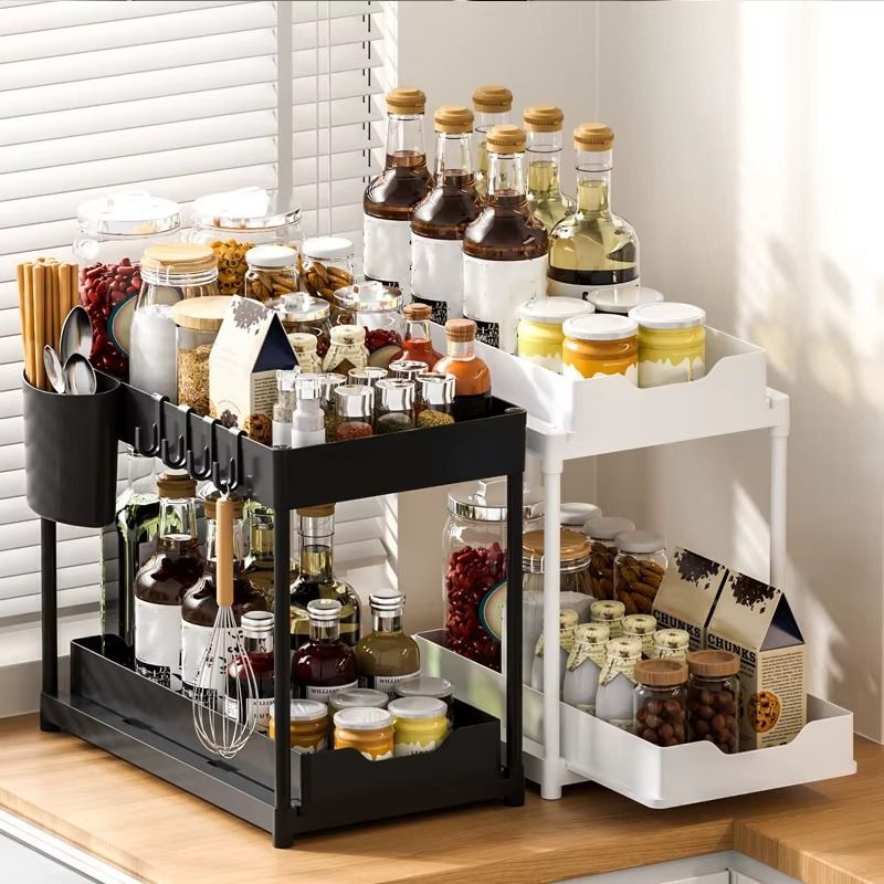 SlideEase 2-Tier Multipurpose Kitchen Organizer Rack