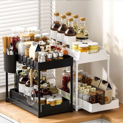 SlideEase 2-Tier Multipurpose Kitchen Organizer Rack