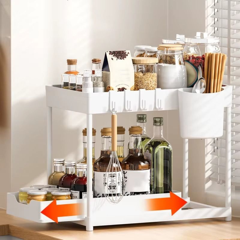 SlideEase 2-Tier Multipurpose Kitchen Organizer Rack