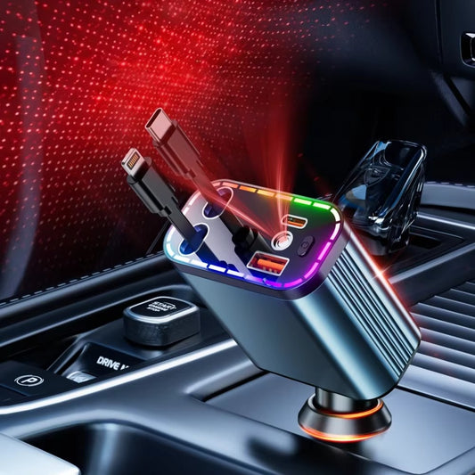 4-in-1 Retractable Fast Car Charger ⚡